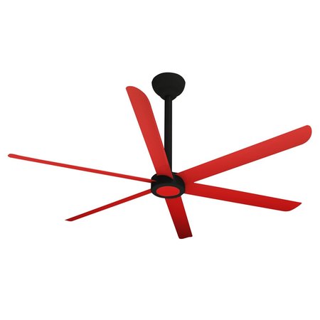 MAXX AIR 108 In. Indoor 6-Speed HVLS Ceiling Fan in Red HVLS 108 BLKR